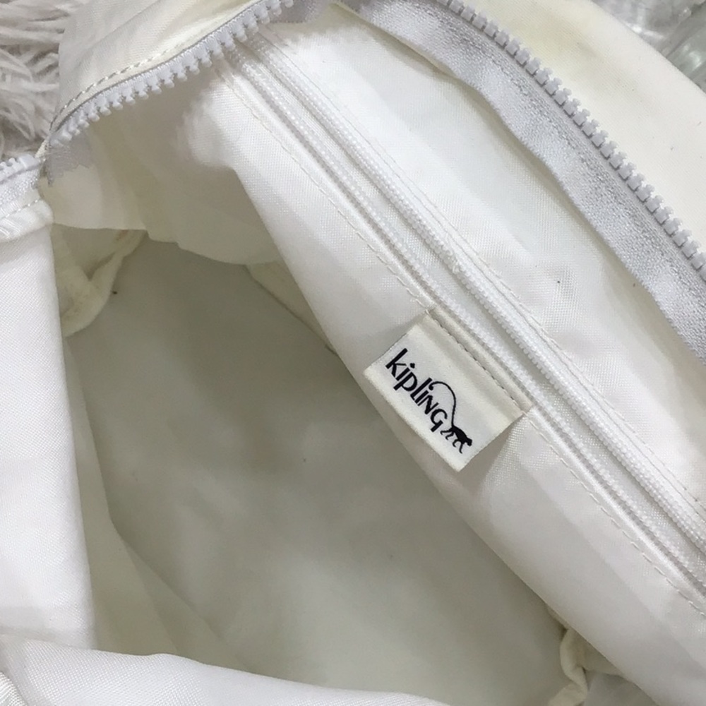 Kipling Cream Backpack With Monkey Charm - image 8